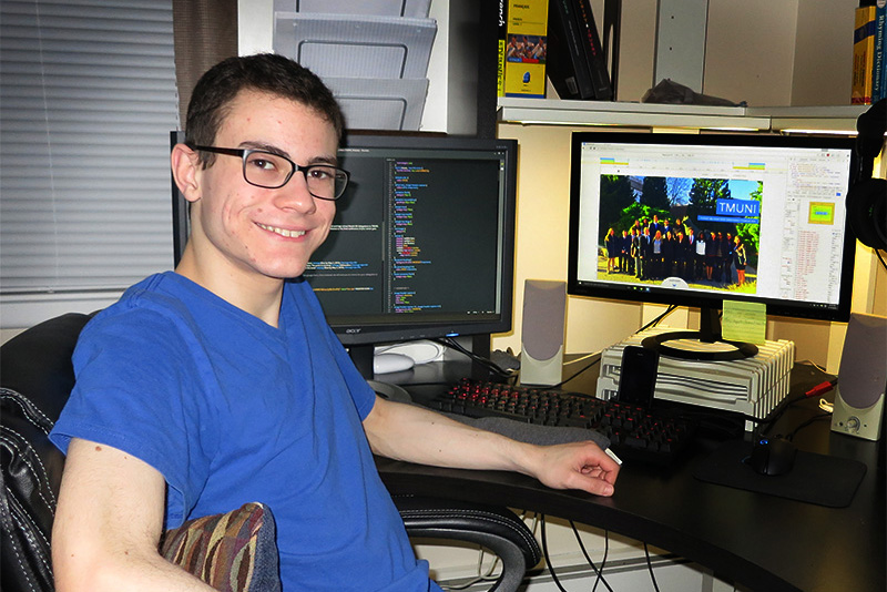 Coding the original ChemTAS site in 2016.