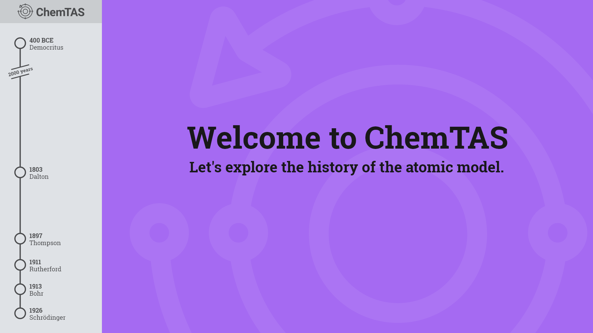 Mockup of ChemTAS Landing Page