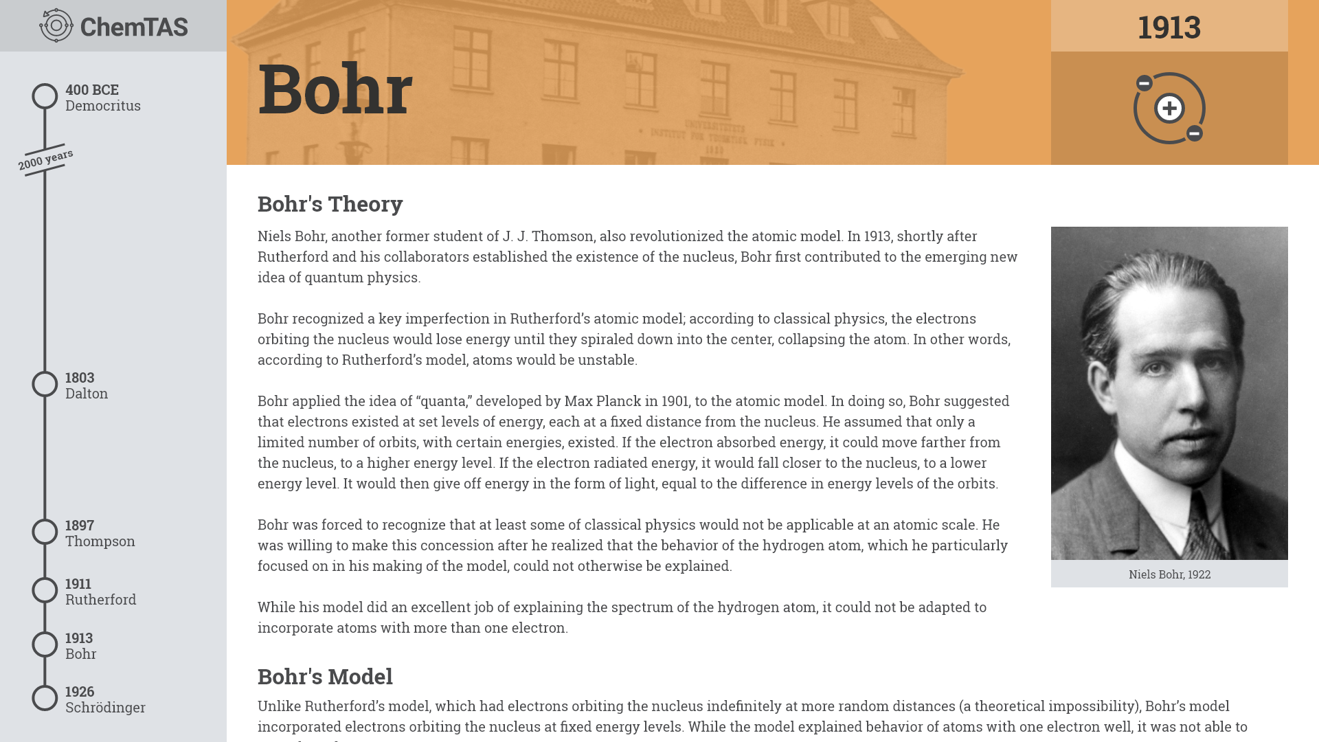 Mockup of Bohr's Article