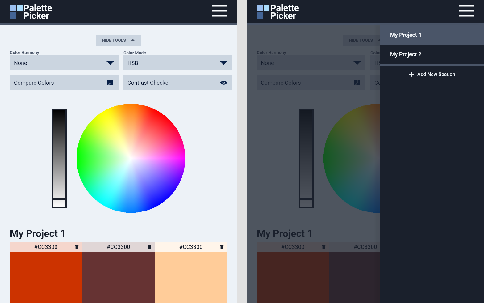 ThePalettePicker wireframe sketch