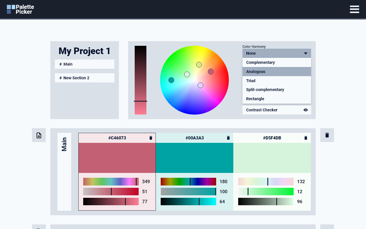 ThePalettePicker wireframe sketch