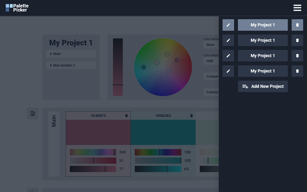 ThePalettePicker wireframe sketch