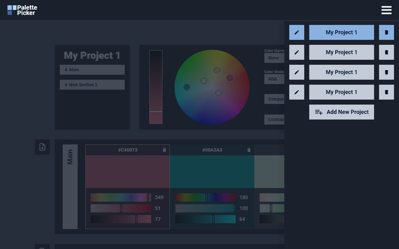 ThePalettePicker wireframe sketch