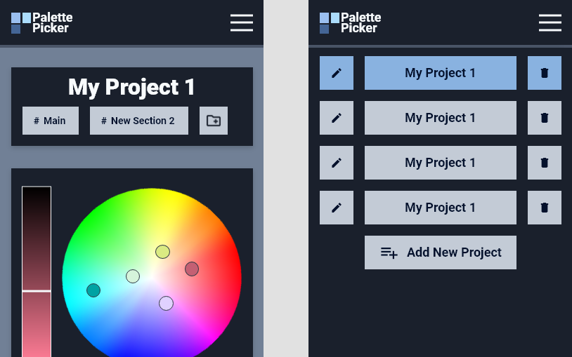 ThePalettePicker wireframe sketch